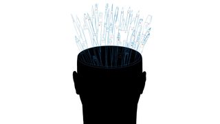 Danie Stolle illustration person with pens coming out of their head