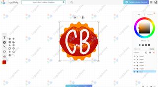 A screenshot from LogoMakr, one of the best free logo makers