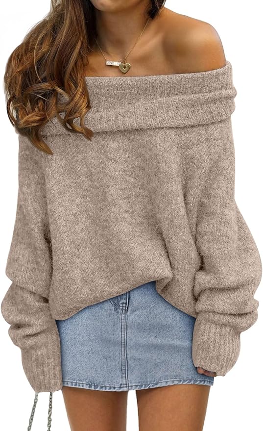 LILLUSORY, Off the Shoulder Sweater 