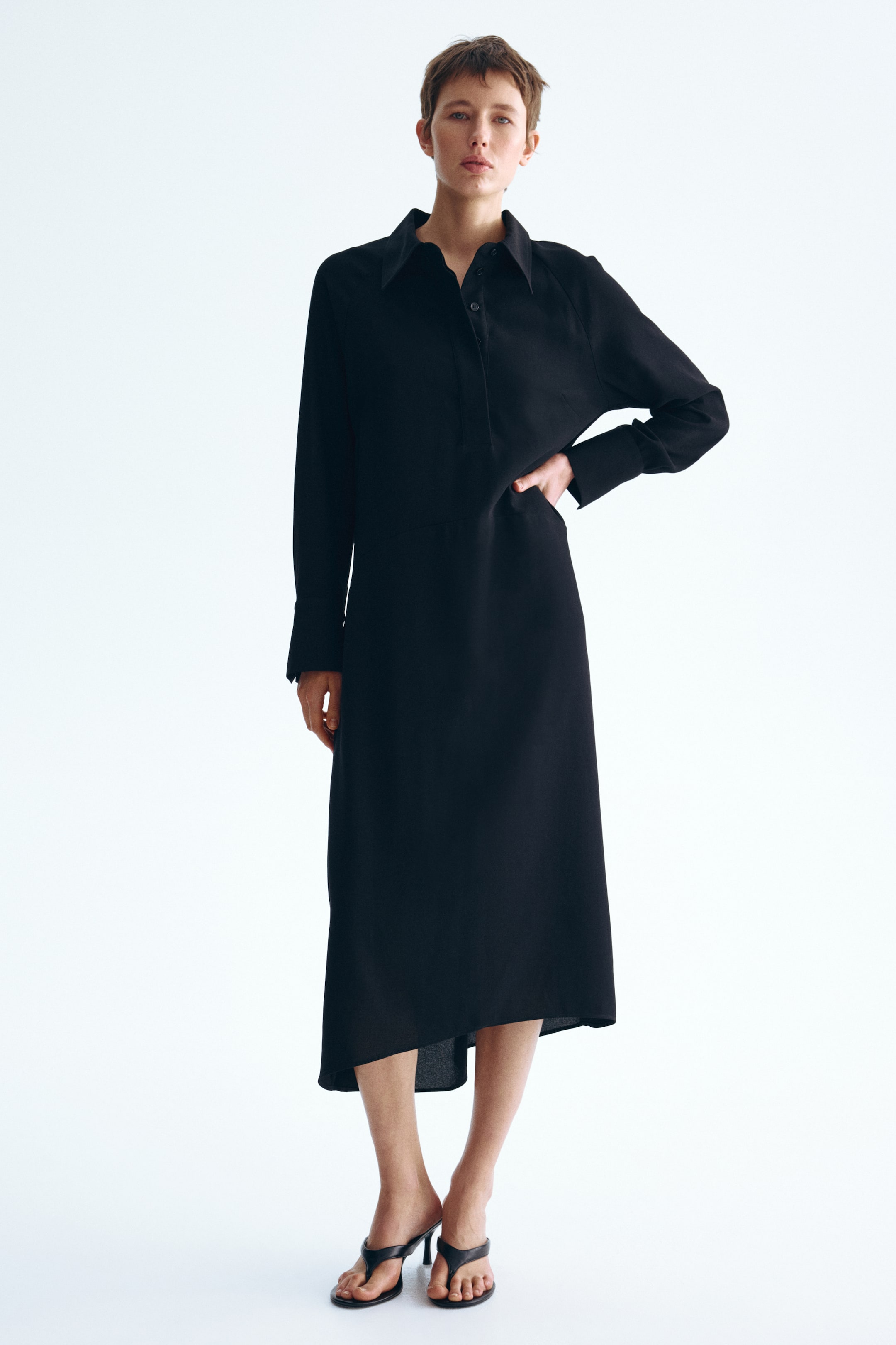 Shirt Dress - Black