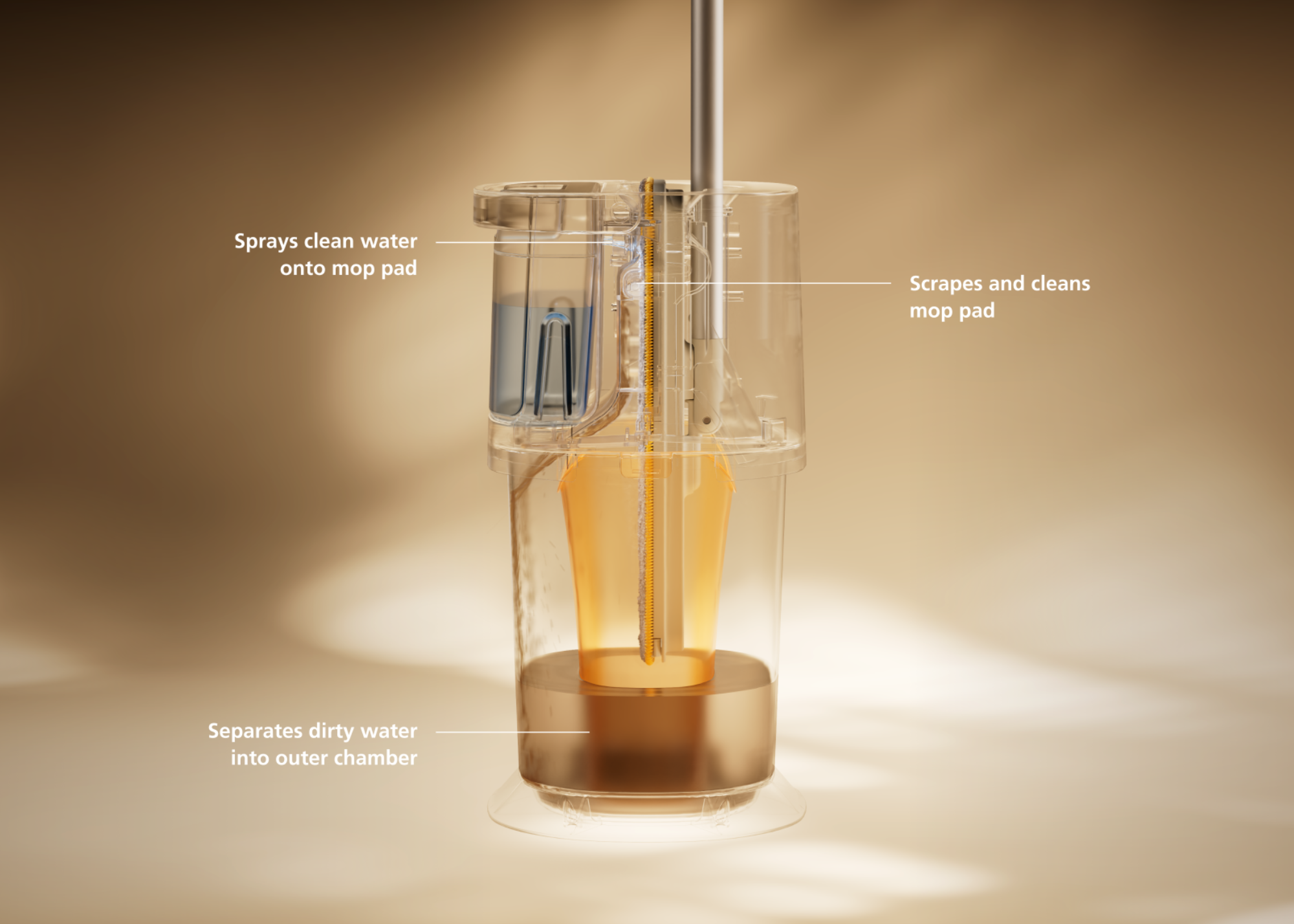 An x-ray image of a Joseph Joseph UltraClean mop