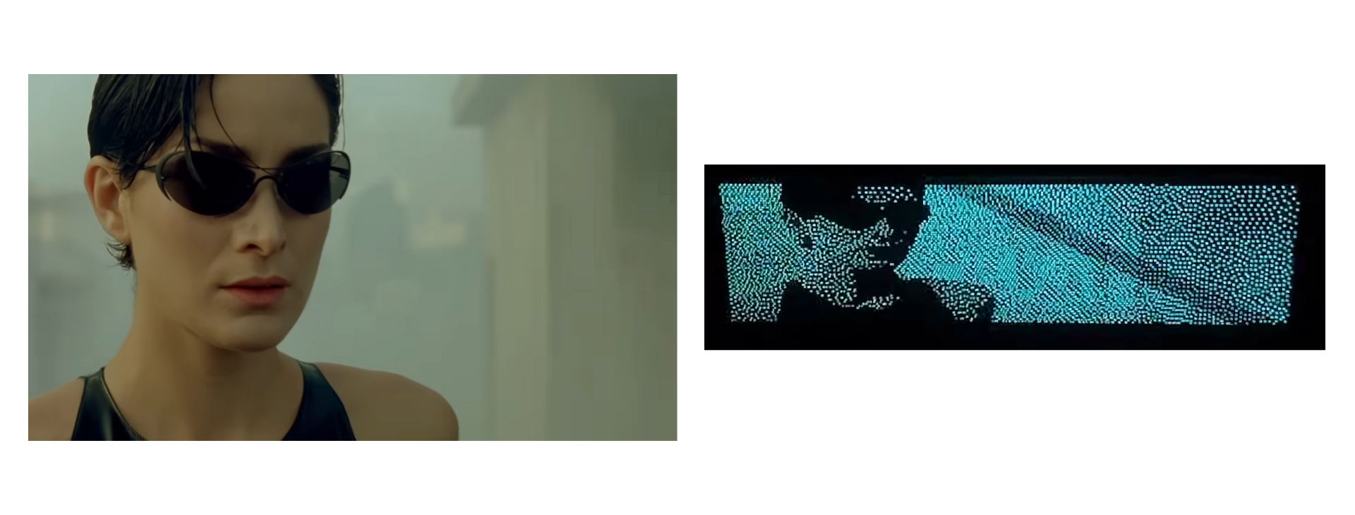 The Matrix running on a VFD display powered by a DIY CPU