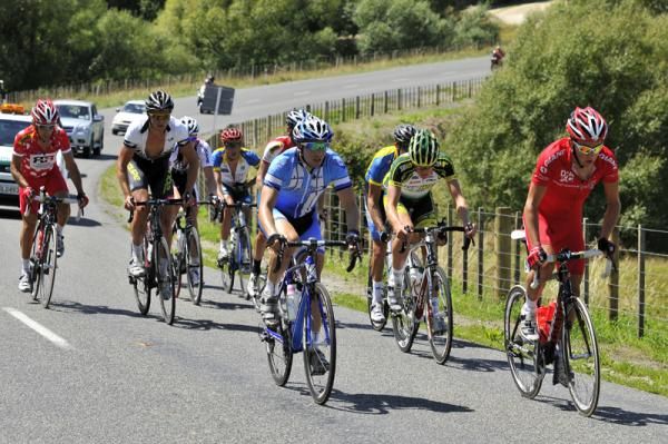 Ten riders break clear of the peloton