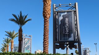 NetSuite SuiteWorld branding pictured at Caesar&#039;s Palace, Las Vegas, ahead of the SuiteWorld 2023 conference