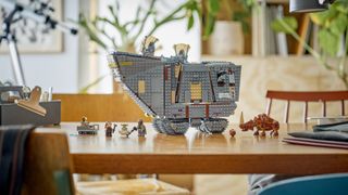  Lego Star Wars Offworld Sandcrawler and Mudhorn set on table