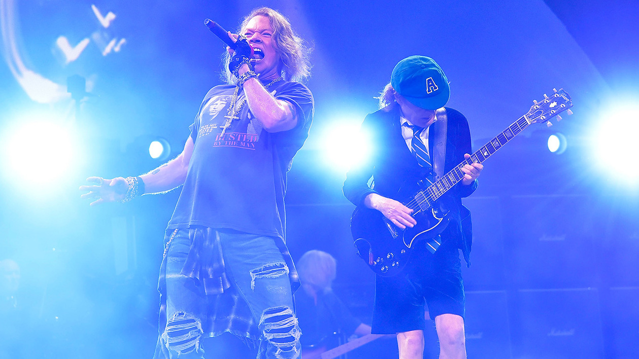 Axl Rose and Angus Young