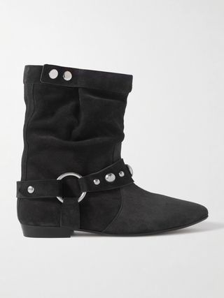 Stania Studded Suede Ankle Boots