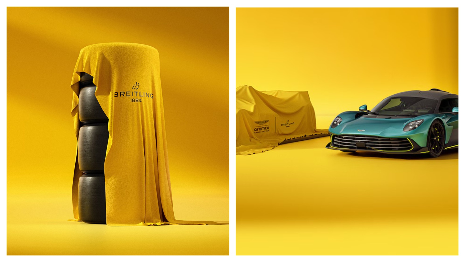 Aston Martin tires and car with Breitling cover 