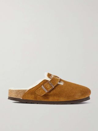 Boston Shearling-Lined Suede Slippers