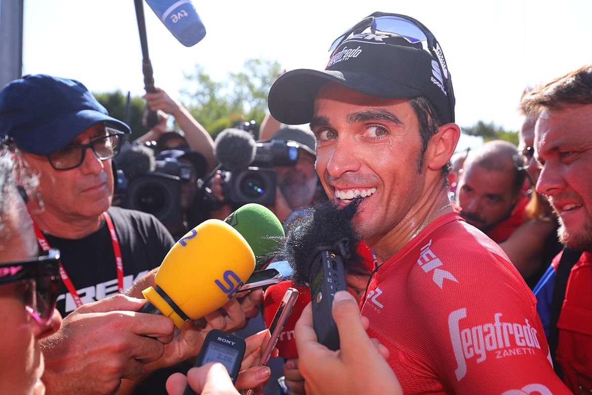 Alberto Contador after the Vuelta a Espa&ntilde;a's 12th stage