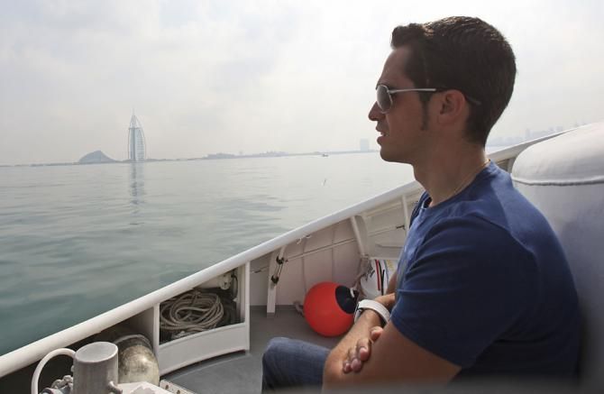 Alberto Contador was in Dubai for the presentation of the new 2014 race