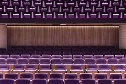 Purple theatre seating