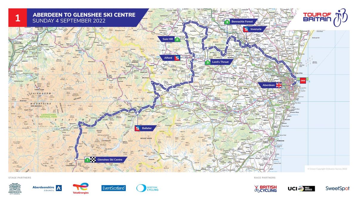 Tour of Britain 2022 stage 1 Map and Profile