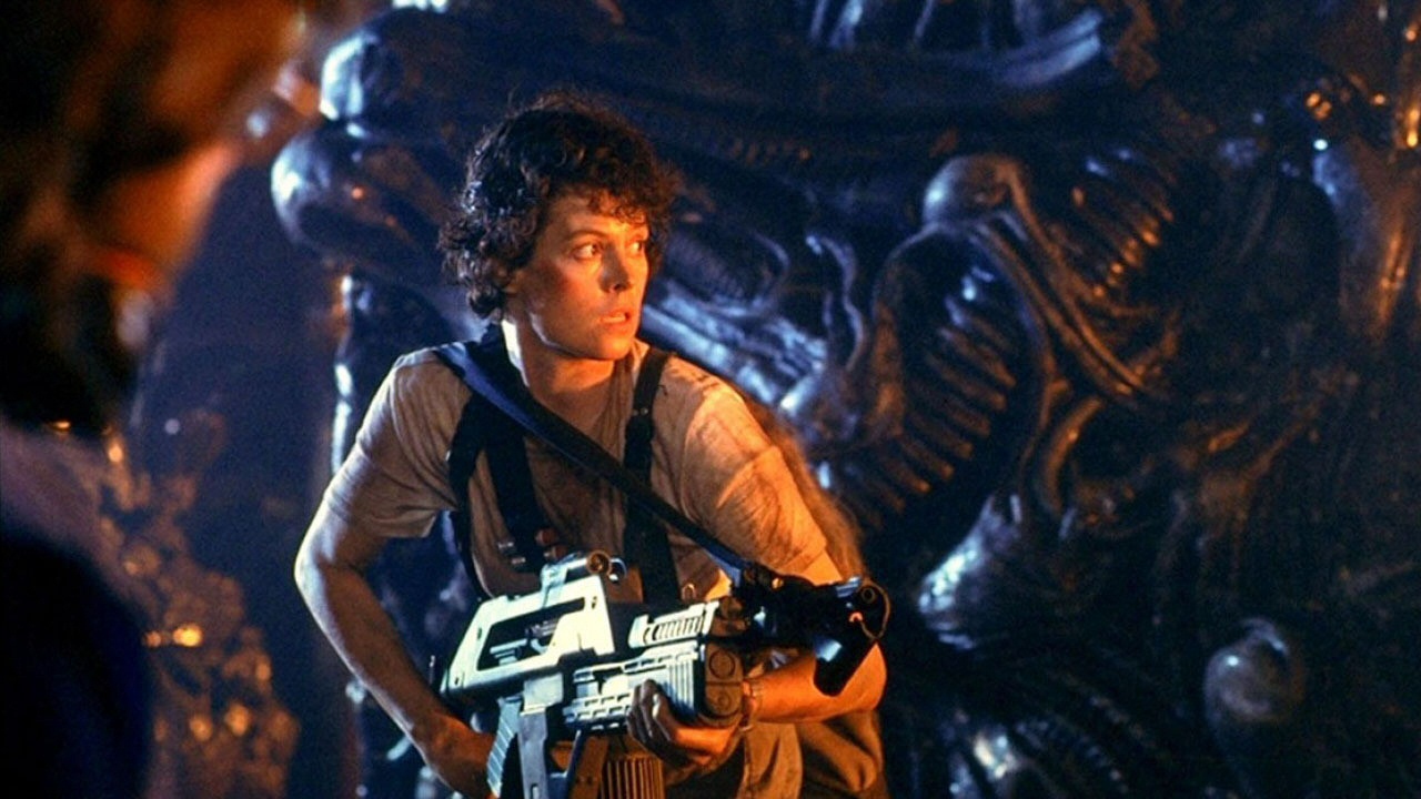 Sigourney Weaver nähdään Ellen Ripleynä vuoden 1986 Aliens-elokuvassa