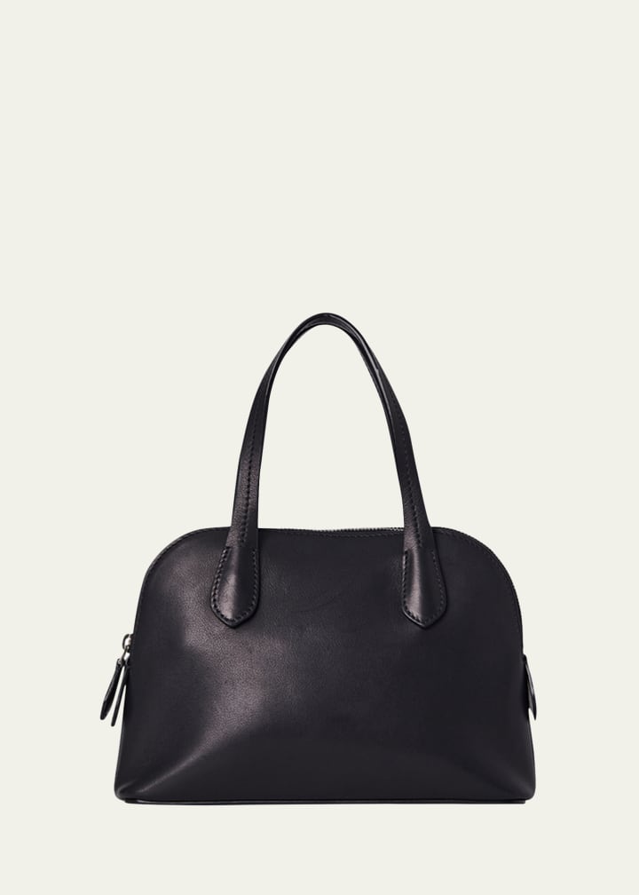 Ingrid top handle bag in Saddole leather