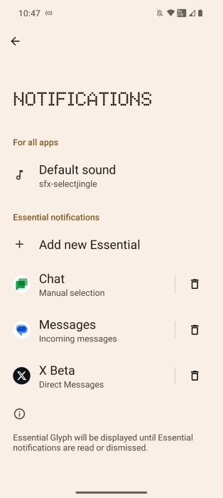 Nothing OS 2.0 notification settings