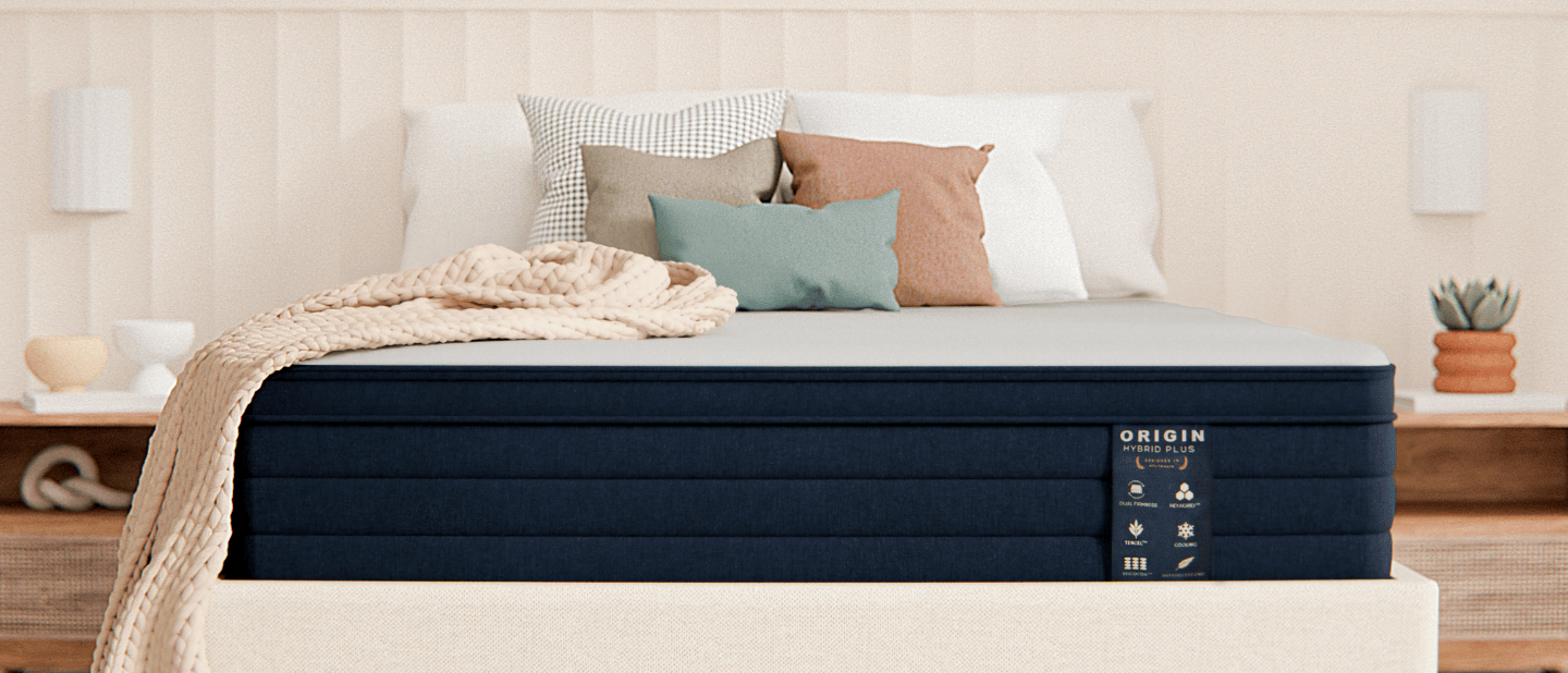 Origin Hybrid Plus mattress in lifestyle setting