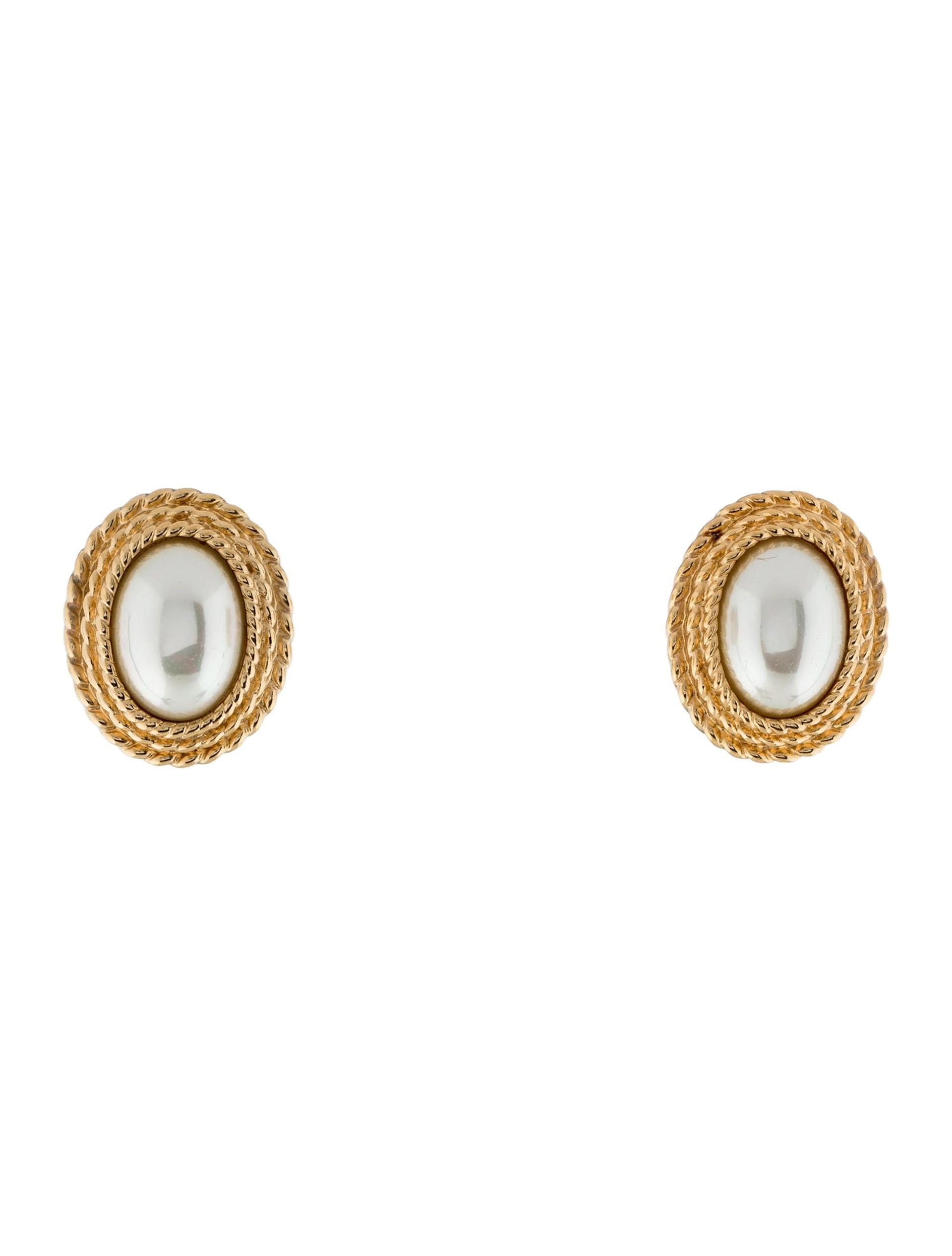 Christian Dior, Vintage Faux Pearl Clip-On Earrings