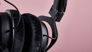 Close-up of Beyerdynamic MMX 300 Pro ear pads