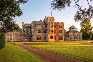 The battlemented house, which was built in 1635 by Sir Robert Dormer, stood in for Alconleigh in the recent BBC adaptation of Nancy Mitford’s The Pursuit of Love