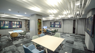 Designed to support dynamic collaboration, video conferencing, and interactive training sessions, this cutting-edge environment was brought to life through a sophisticated AV integration by AV Architektura, with Jupiter Systems' Pana displays playing a pivotal role in achieving the workspace's vision.