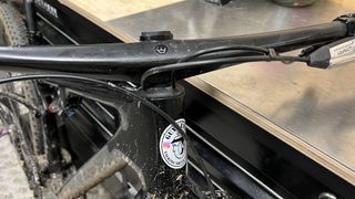 Cervelo ZFS headtube and control routing detail