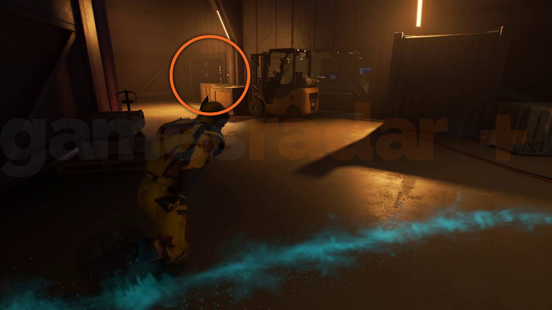 Marvel's Wolverine sealed door and keypad in underground base in Trask Tower in Mutant Detected