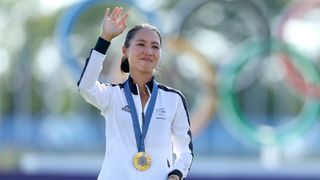 Lydia Ko with the Olympic gold medal