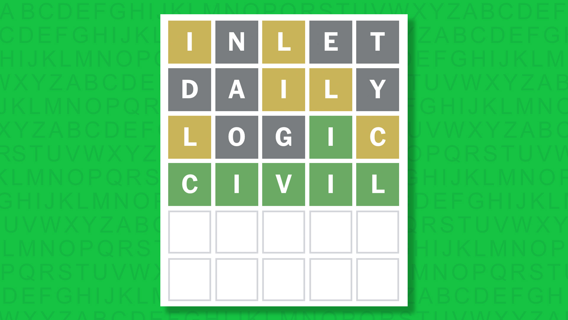 NYT Wordle answer for game 1563 on a green background