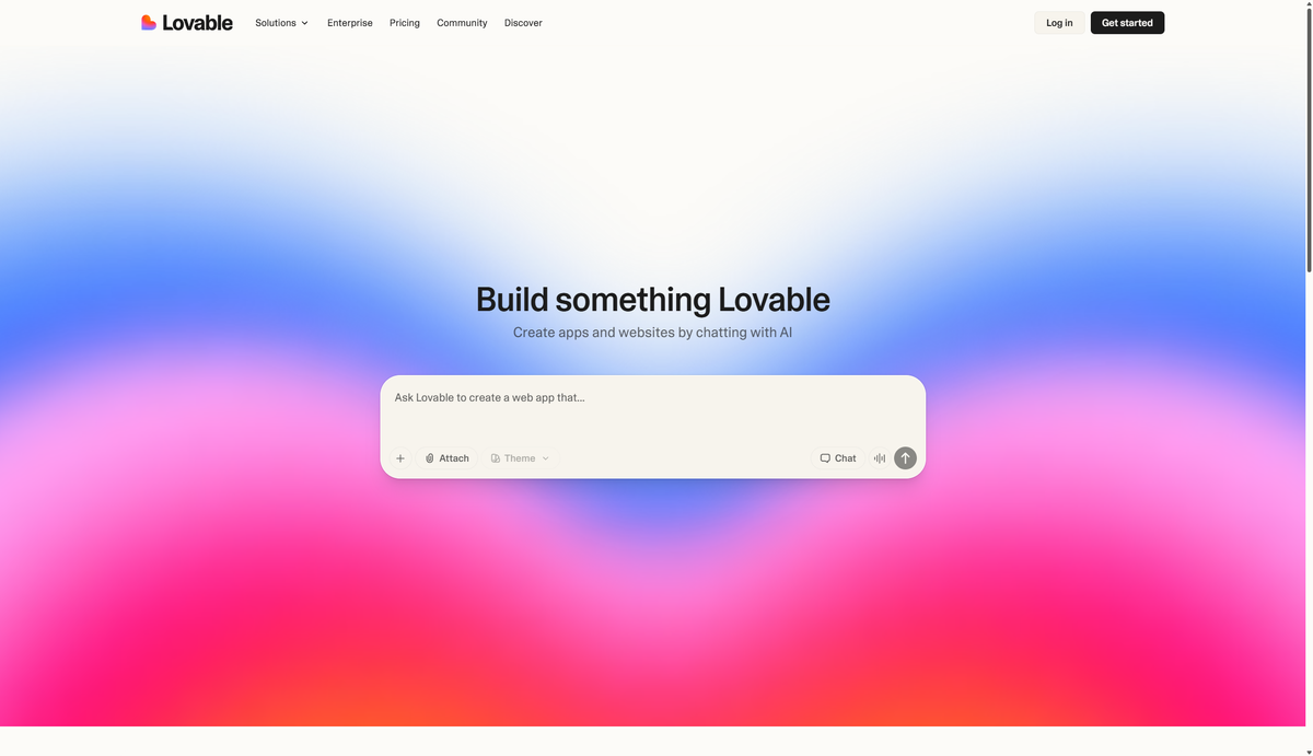 screenshot of vibe coding platform being used