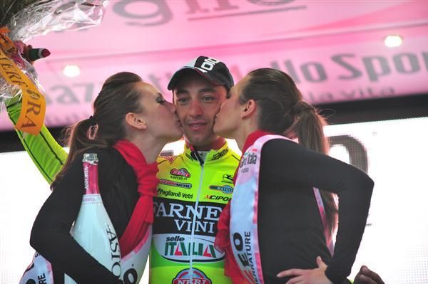 Rabottini gets his well-earned reward from the promotion girls