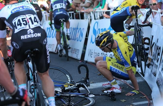 Jay McCarthy picks himself off the ground