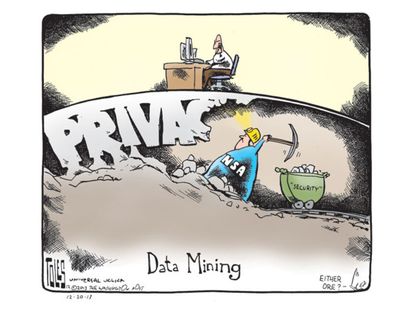 Political cartoon NSA privacy