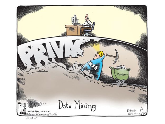 Political cartoon NSA privacy