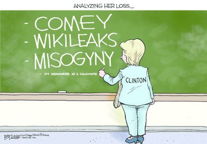 Political Cartoon U.S. Hillary Clinton Loss 2016 Election Comey FBI Russia