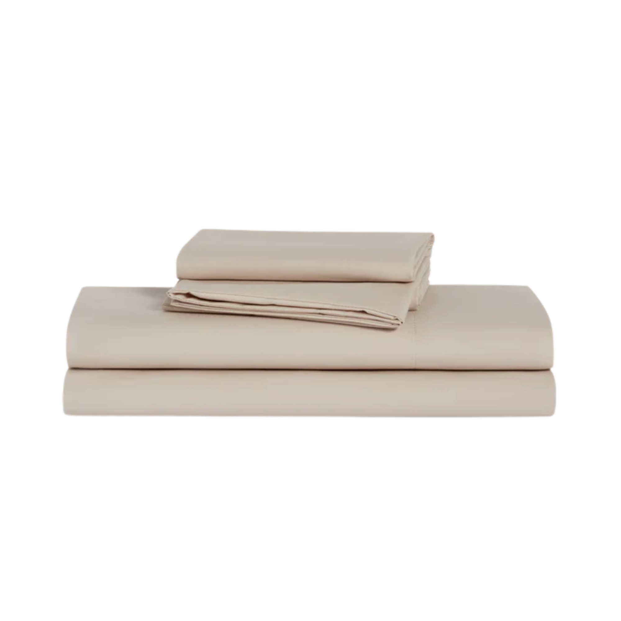 a set of sheets in taupe