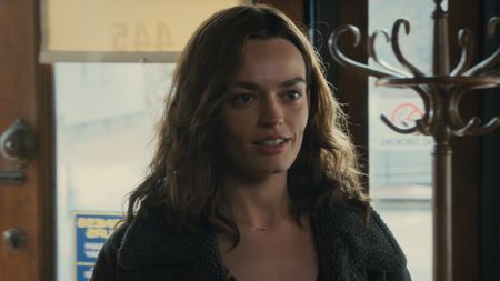 Ella (Emma Mackey) looks ahead in Ella McKay.