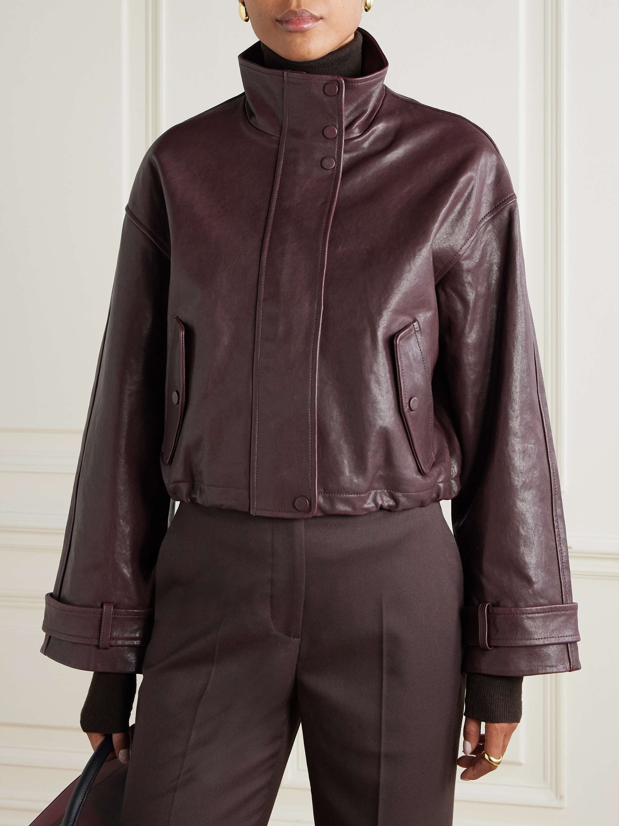 Bateman Cropped Leather Jacket