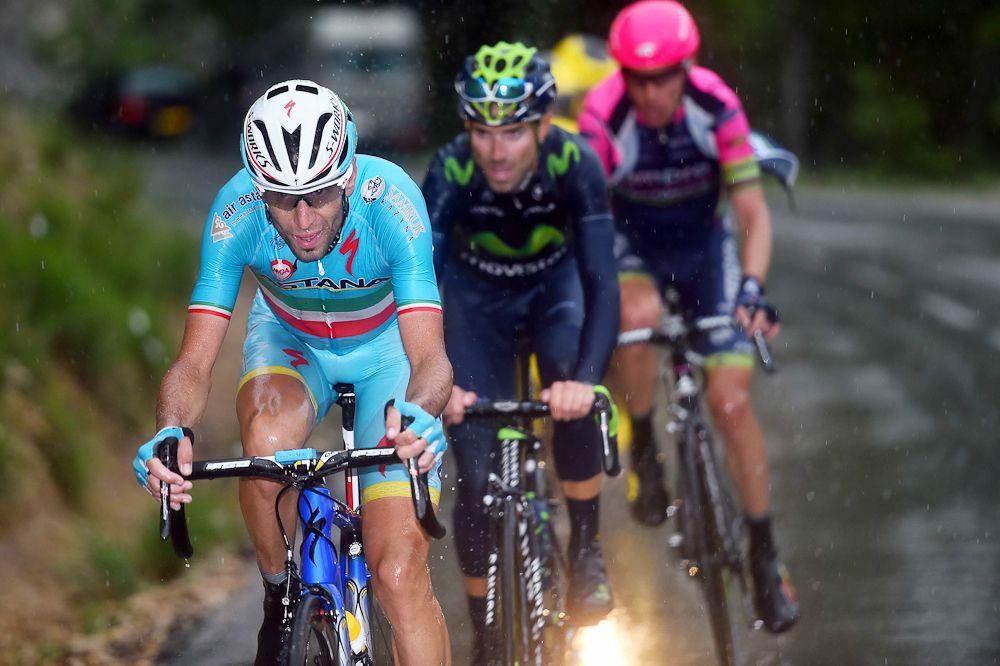 Vincenzo Nibal, Alejandro Valverde and Rui Costa.