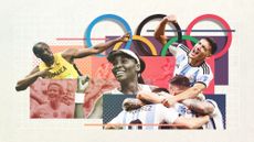 Photo montage of sportspeople including Venus Williams, Megan Rapinoe, Usain Bolt and the 2022 Argentina football team