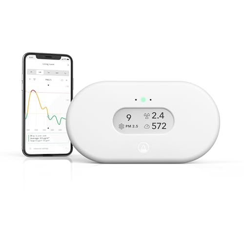 Airthings 2960 View Plus - Battery Powered Radon & Air Quality Monitor (pm, Co2, Voc, Humidity, Temp, Pressure)