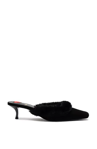 Larroudé Amal Faux Fur Mule