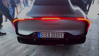 The rear of the new Mercedes Vision EQXX