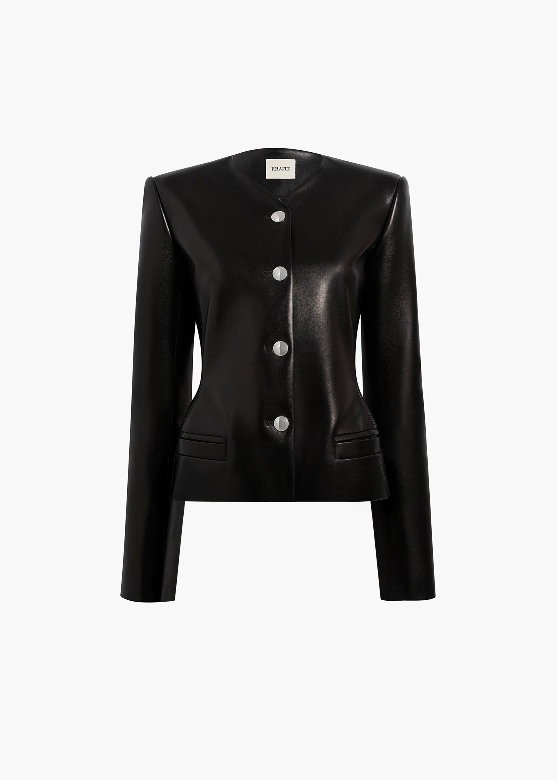 Nara Jacket in Black Leather - 0 / Black / 100%lamb