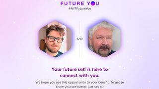 Screenshot of MIT's FutureYou chatbot introducing you to your older self