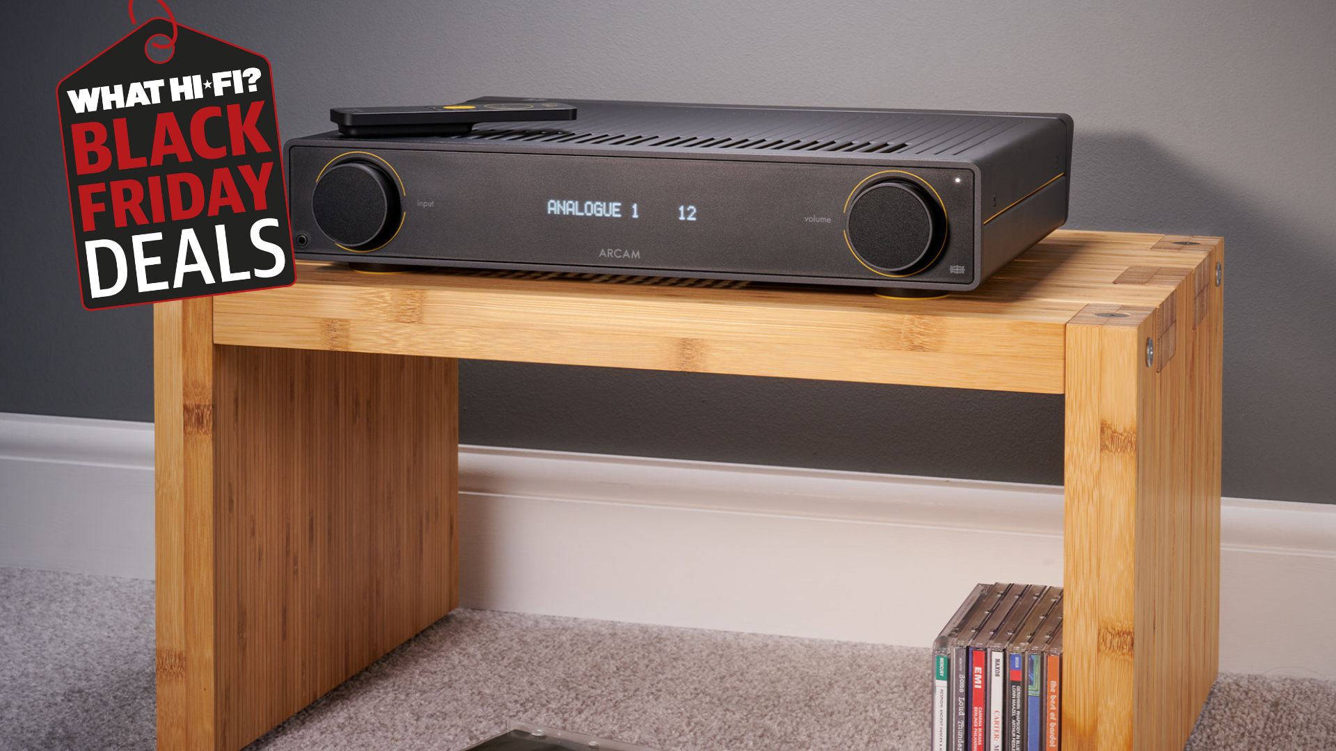 Arcam A5 amp with the Black Friday logo