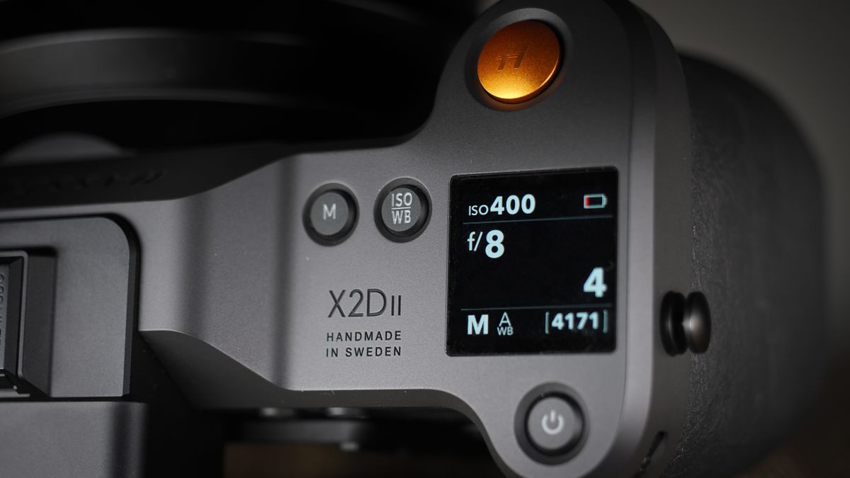 Hasselblad X2D II 100C on a wooden surface
