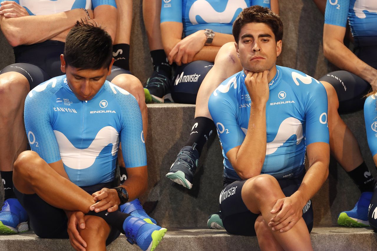 Mikel Landa at the Movistar presentation
