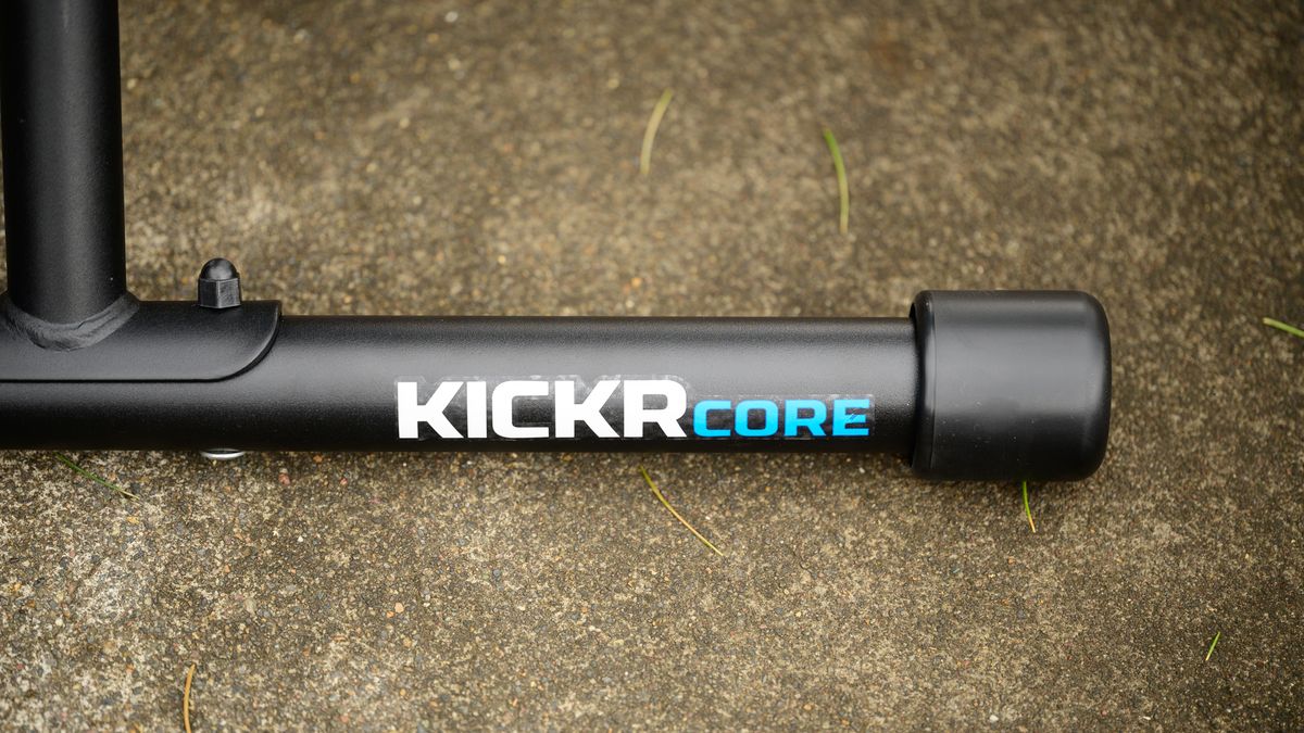 Wahoo Kickr Core Zwift One leg detail