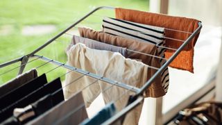 clothes drying on heated airer